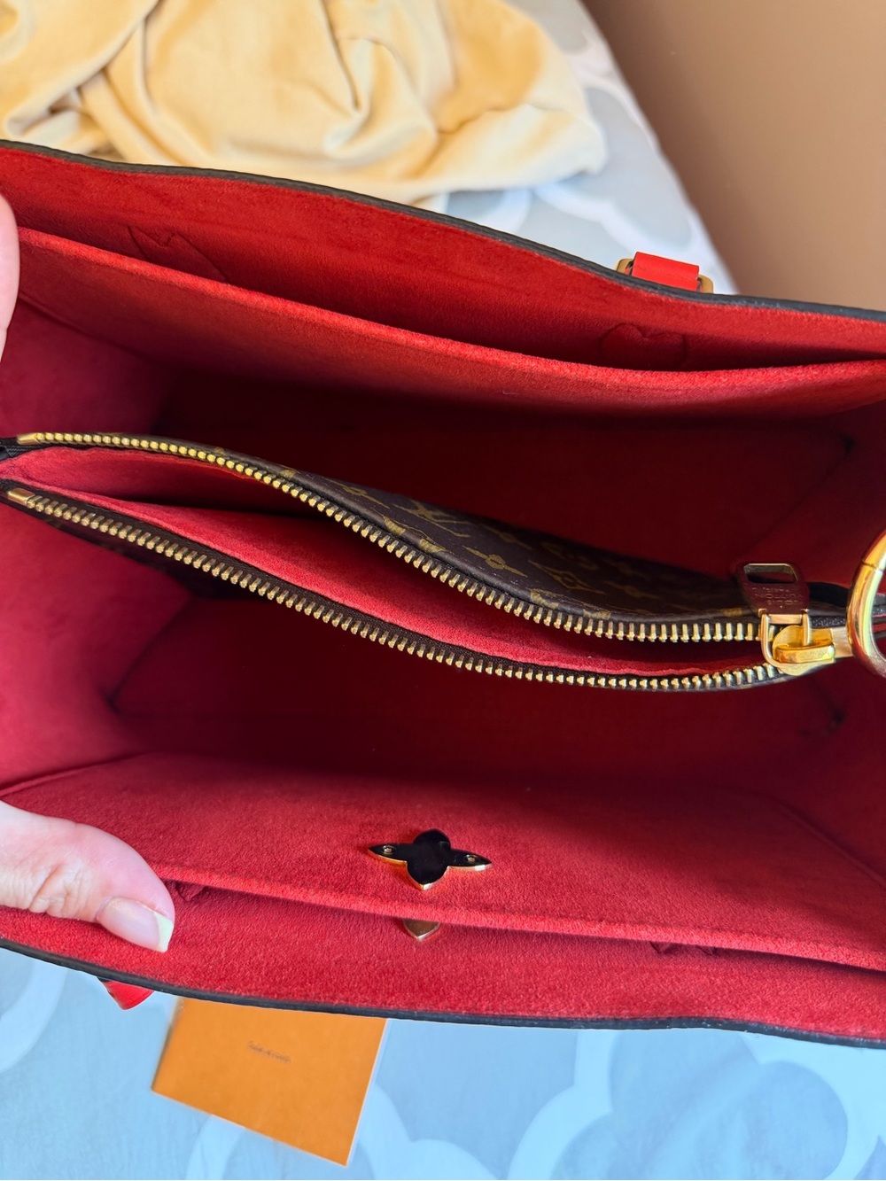 Louis Vuitton Monogram Satchel with Red Trim - Picture 4 of 11
